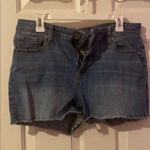 High rise cut off Jean shorts